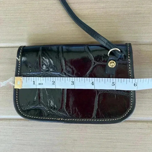 Dooney & Bourke Croc Leather Small Wristlet - Picture 4 of 7